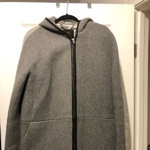 J. Crew Two-Toned Hooded Pea Coat